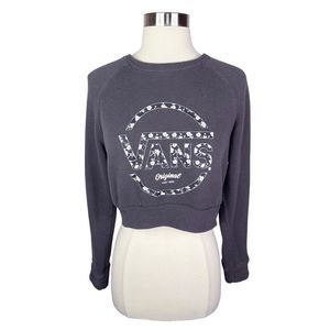 VANS Long Sleeve Cropped Lightweight Sweatshirt - Size Small